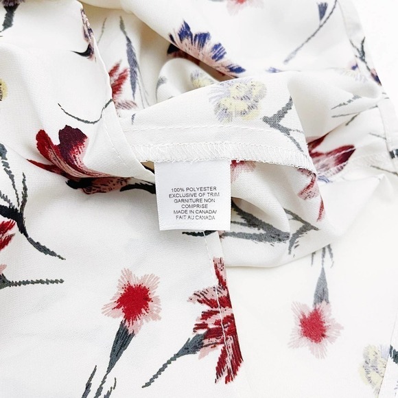 Pink Tartan Flower Printed Long Sleeve Button Blouse SZ S - Picture 4 of 6